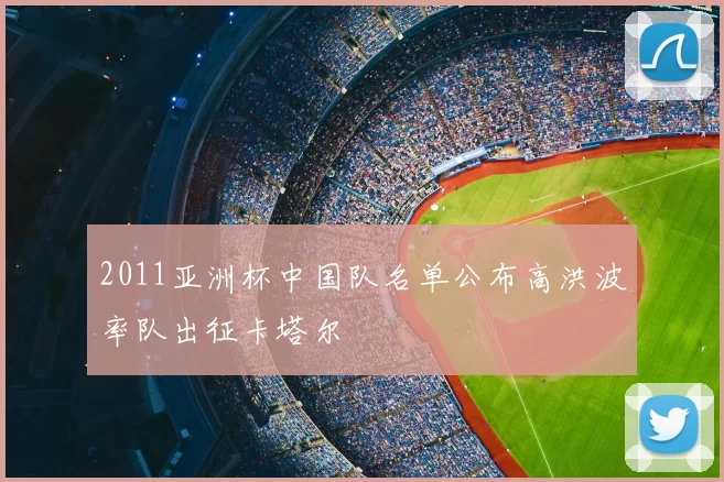 2011亚洲杯中国队名单公布高洪波率队出征卡塔尔